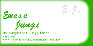 emese jungi business card